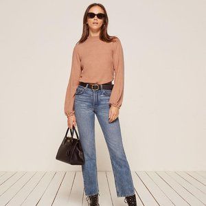 Reformation Magda Top mock neck sweater